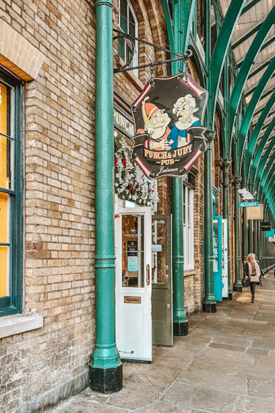 The Punch and Judy Pub in Londons Covent Garden