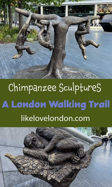 London Chimpanzee Sculpture Trail Walk Pin image