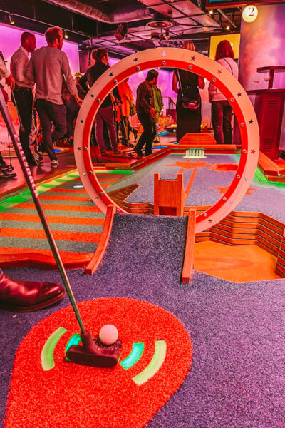 The Puttshack Crazy golf in London