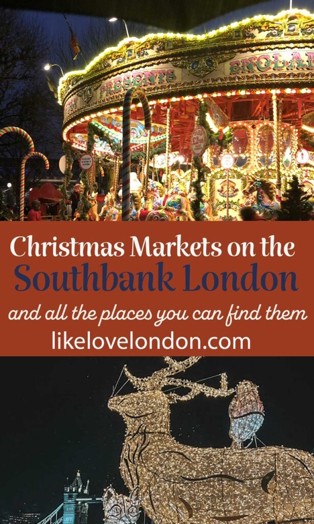 Christmas Markets on the Southbank London what they sell and where to find them.