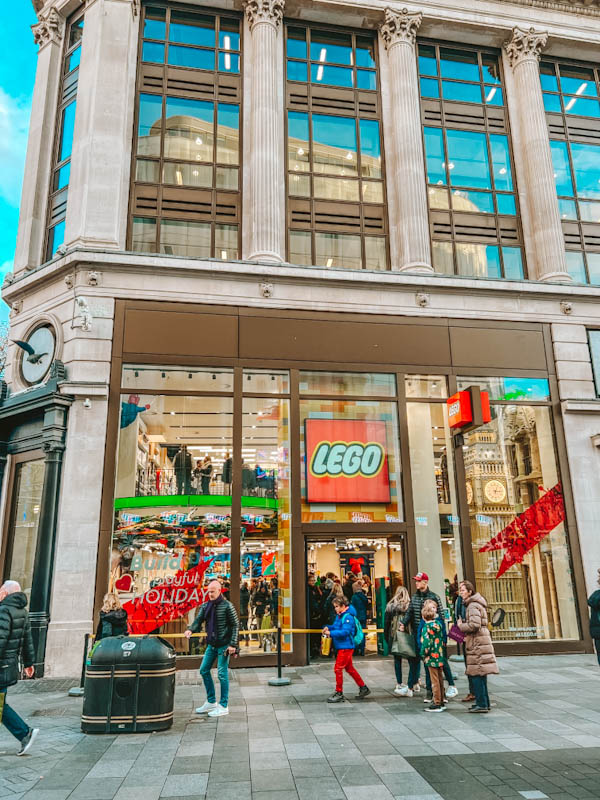 The front of the Lego shop in Leicester Square