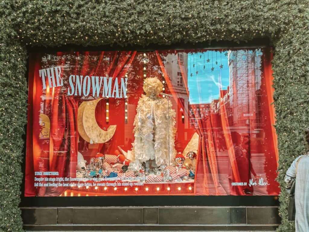 The Snow man Selfridges Showtime Christmas window 