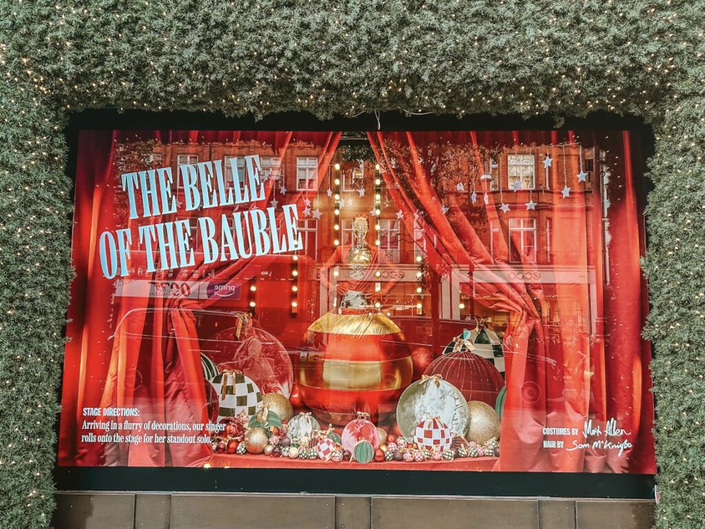 The belle of the Bauble Selfridges Christmas window 2023
