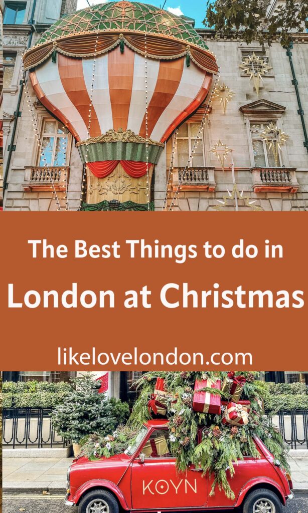 The best things to do in London at Christmas pin image