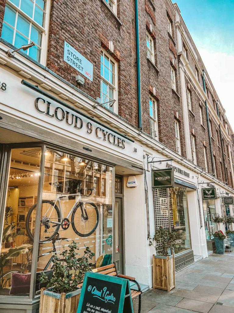 Cloud 9 Cycles, Store street Bloomsbury
